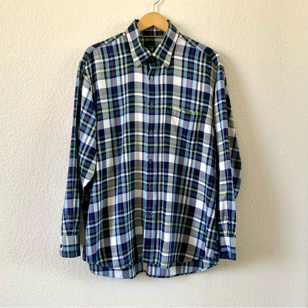 Robert Talbott, Plaid, Long Sleeve, Button Down, 100% Cotton, Sz XL